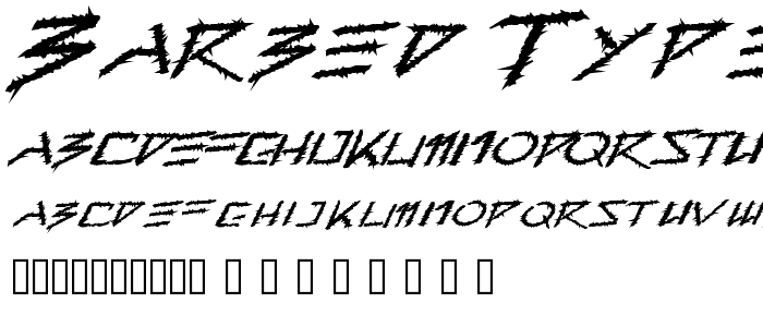 Barbed Type font